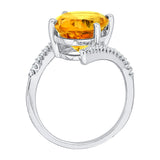14K White Gold~Citrine, 10K White Gold~Citrine, Sterling Silver~Citrine