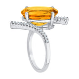 14K White Gold~Citrine, 10K White Gold~Citrine, Sterling Silver~Citrine