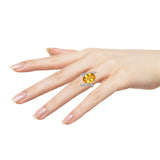 14K White Gold~Citrine, 10K White Gold~Citrine, Sterling Silver~Citrine