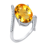 14K White Gold~Citrine, 10K White Gold~Citrine, Sterling Silver~Citrine