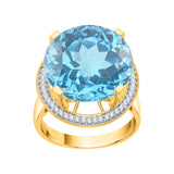 14K Yellow Gold~Blue Topaz, 10K Yellow Gold~Blue Topaz
