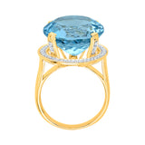 14K Yellow Gold~Blue Topaz, 10K Yellow Gold~Blue Topaz