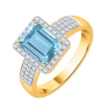 14K Yellow Gold~Blue Topaz, 10K Yellow Gold~Blue Topaz