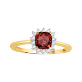 14K Yellow Gold~Garnet, 10K Yellow Gold~Garnet