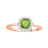14K Rose Gold-Peridot, 10K Rose Gold-Peridot
