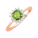 14K Rose Gold-Peridot, 10K Rose Gold-Peridot