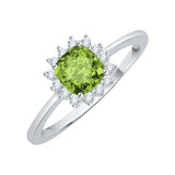 14K White Gold-Peridot, 10K White Gold-Peridot, Sterling Silver-Peridot