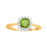 14K Yellow Gold-Peridot, 10K Yellow Gold-Peridot