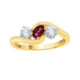 14K Yellow Gold~Garnet, 10K Yellow Gold~Garnet