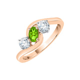 14K Rose Gold-Peridot, 10K Rose Gold-Peridot