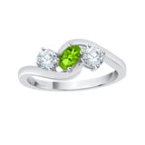 14K White Gold-Peridot, 10K White Gold-Peridot, Sterling Silver-Peridot