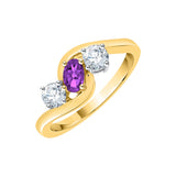 14K Yellow Gold~Amethyst, 10K Yellow Gold~Amethyst