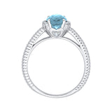 14K White Gold~Blue Topaz, 10K White Gold~Blue Topaz, Sterling Silver~Blue Topaz