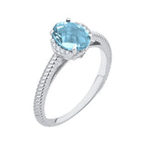14K Yellow Gold~Blue Topaz, 10K Yellow Gold~Blue Topaz