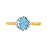 14K Yellow Gold~Blue Topaz, 10K Yellow Gold~Blue Topaz