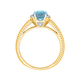 14K Yellow Gold~Blue Topaz, 10K Yellow Gold~Blue Topaz
