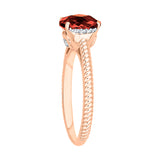 14K Rose Gold~Garnet, 10K Rose Gold~Garnet