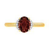 14K Yellow Gold~Garnet, 10K Yellow Gold~Garnet