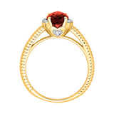 14K Yellow Gold~Garnet, 10K Yellow Gold~Garnet