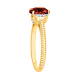 14K Yellow Gold~Garnet, 10K Yellow Gold~Garnet
