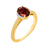 14K White Gold~Garnet, 10K White Gold~Garnet, Sterling Silver~Garnet