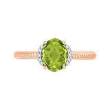 14K Rose Gold-Peridot, 10K Rose Gold-Peridot