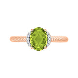 14K Rose Gold-Peridot, 10K Rose Gold-Peridot