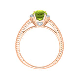 14K Rose Gold-Peridot, 10K Rose Gold-Peridot