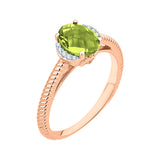 14K Rose Gold-Peridot, 10K Rose Gold-Peridot