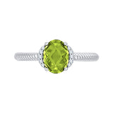 14K White Gold-Peridot, 10K White Gold-Peridot, Sterling Silver-Peridot