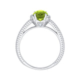 14K White Gold-Peridot, 10K White Gold-Peridot, Sterling Silver-Peridot