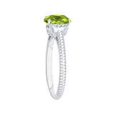 14K White Gold-Peridot, 10K White Gold-Peridot, Sterling Silver-Peridot