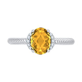 14K White Gold~Citrine, 10K White Gold~Citrine, Sterling Silver~Citrine
