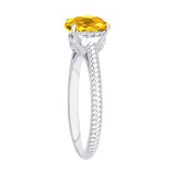 14K White Gold~Citrine, 10K White Gold~Citrine, Sterling Silver~Citrine