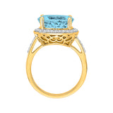 14K Yellow Gold~Blue Topaz, 10K Yellow Gold~Blue Topaz