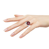 14K White Gold~Garnet, 10K White Gold~Garnet, Sterling Silver~Garnet