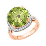 14K Rose Gold-Peridot, 10K Rose Gold-Peridot