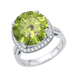 14K White Gold-Peridot, 10K White Gold-Peridot, Sterling Silver-Peridot