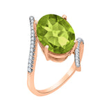 14K Rose Gold-Peridot, 10K Rose Gold-Peridot