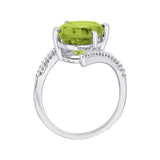 14K White Gold-Peridot, 10K White Gold-Peridot, Sterling Silver-Peridot