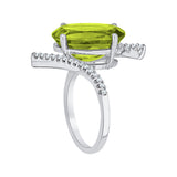 14K White Gold-Peridot, 10K White Gold-Peridot, Sterling Silver-Peridot