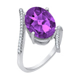 14K White Gold~Amethyst, 10K White Gold~Amethyst, Sterling Silver~Amethyst
