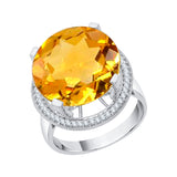 14K White Gold~Citrine, 10K White Gold~Citrine, Sterling Silver~Citrine
