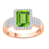 14K Rose Gold-Peridot, 10K Rose Gold-Peridot