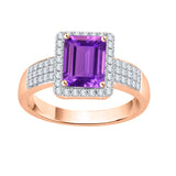 14K Rose Gold~Amethyst, 10K Rose Gold~Amethyst