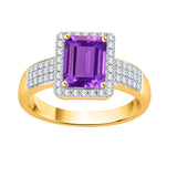 14K Yellow Gold~Amethyst, 10K Yellow Gold~Amethyst
