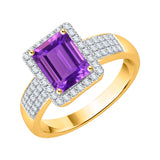 14K Yellow Gold~Amethyst, 10K Yellow Gold~Amethyst