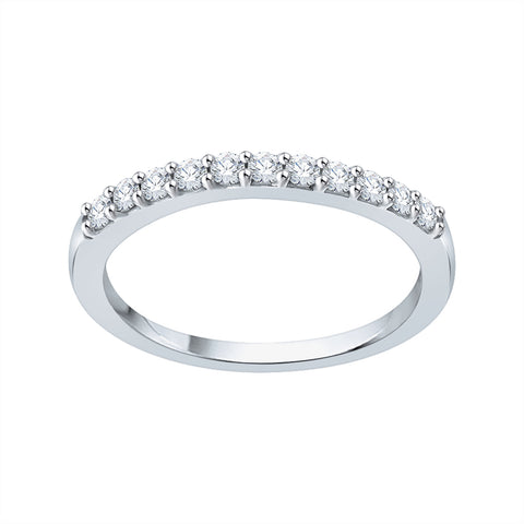 KATARINA 1/4 cttw Prong Set Round Diamond Wedding Band