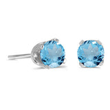 14K White Gold~Blue Topaz
