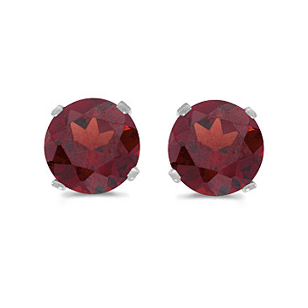 14K White Gold~Garnet